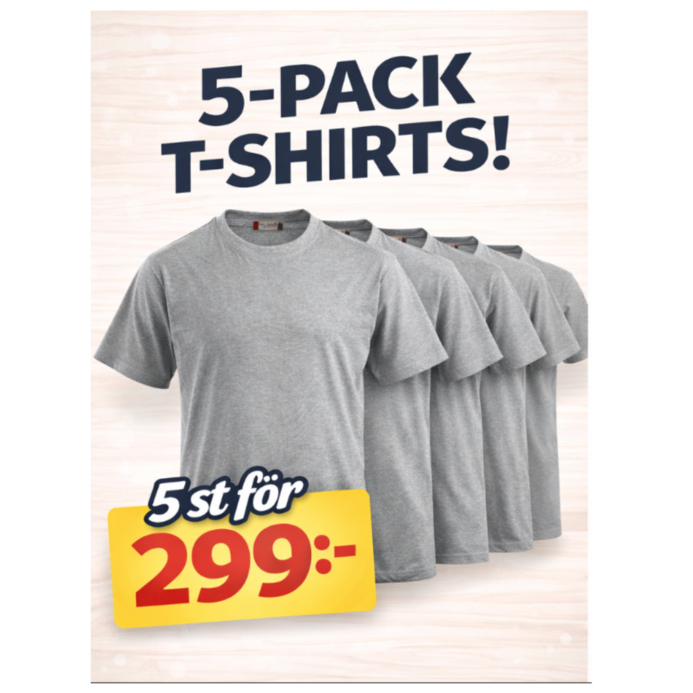 Clique T-shirts 5-pack